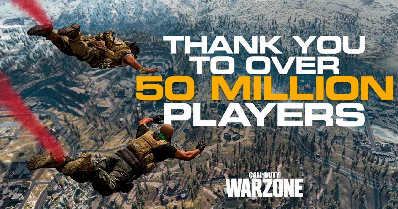 Call of Duty Warzone 50 miljoner
