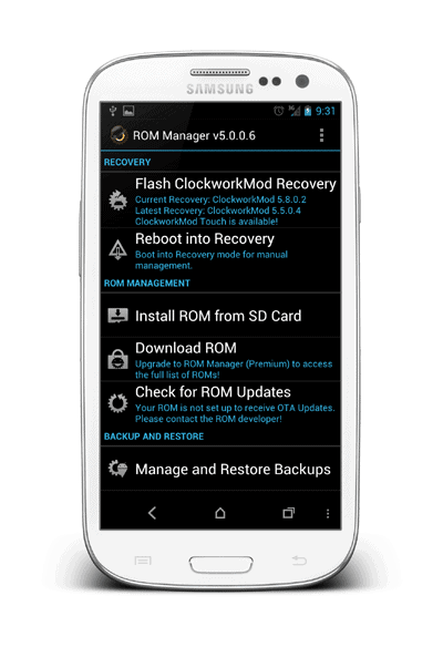 ROM Manager-app