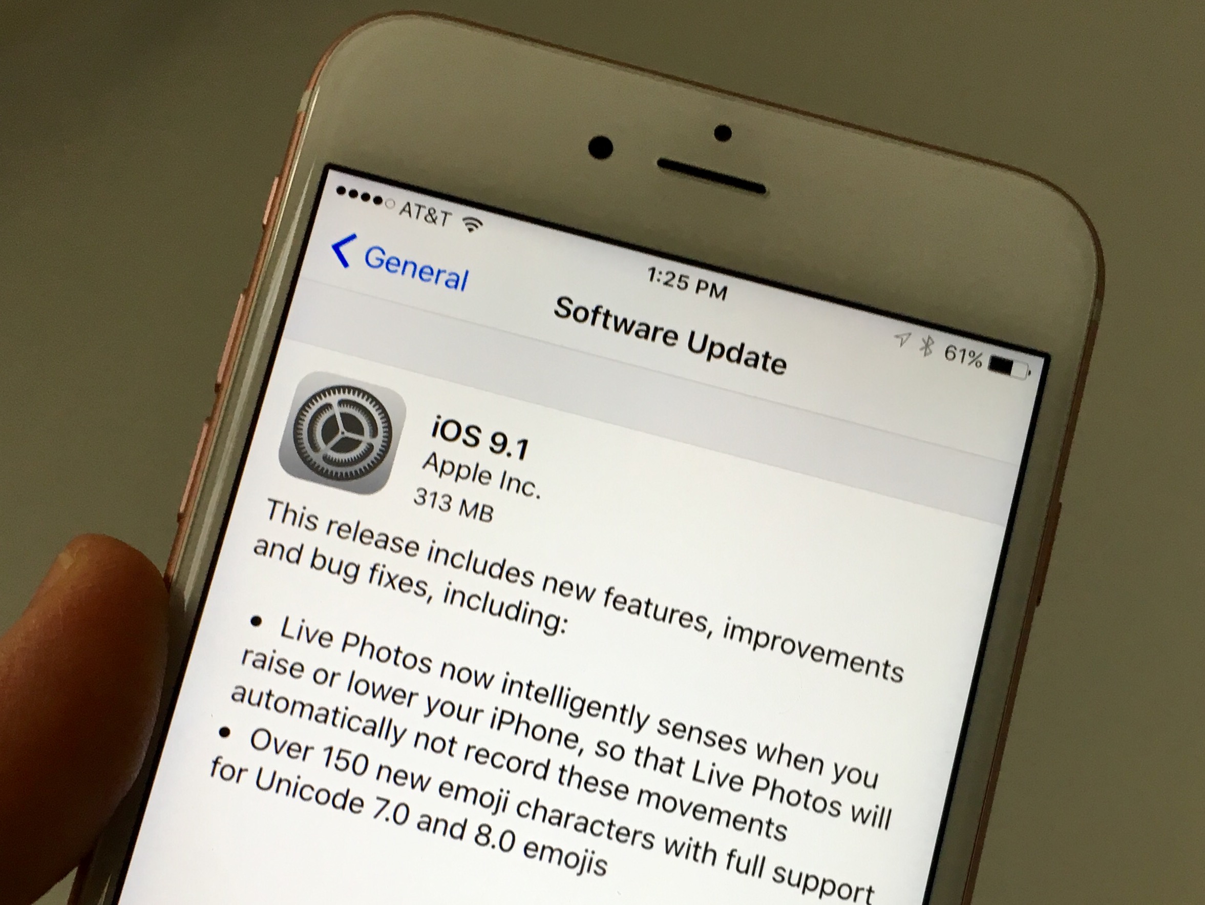 Släppdatum för iOS 9.1 kommer med korrigeringar, Emoji och funktioner. 