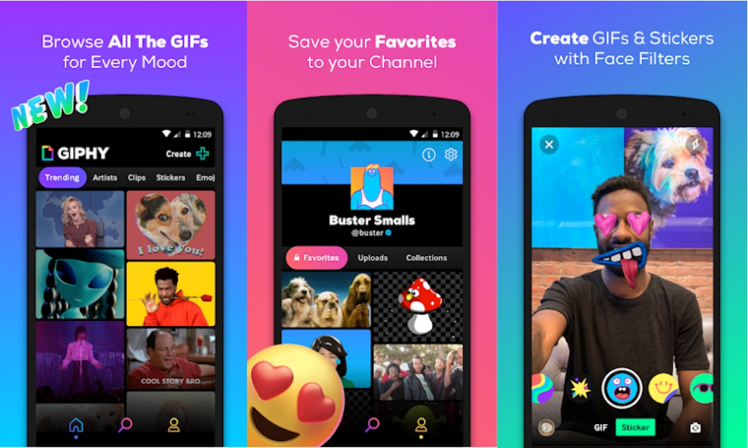 GIPHY app skärmdumpar - Appar för att skapa GIFs