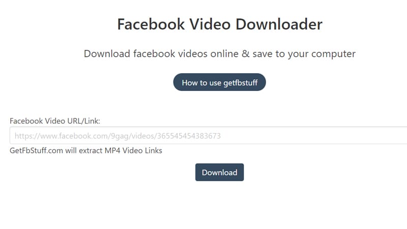 Med ett rent gränssnitt kan Facebook-videonedladdare hjälpa dig