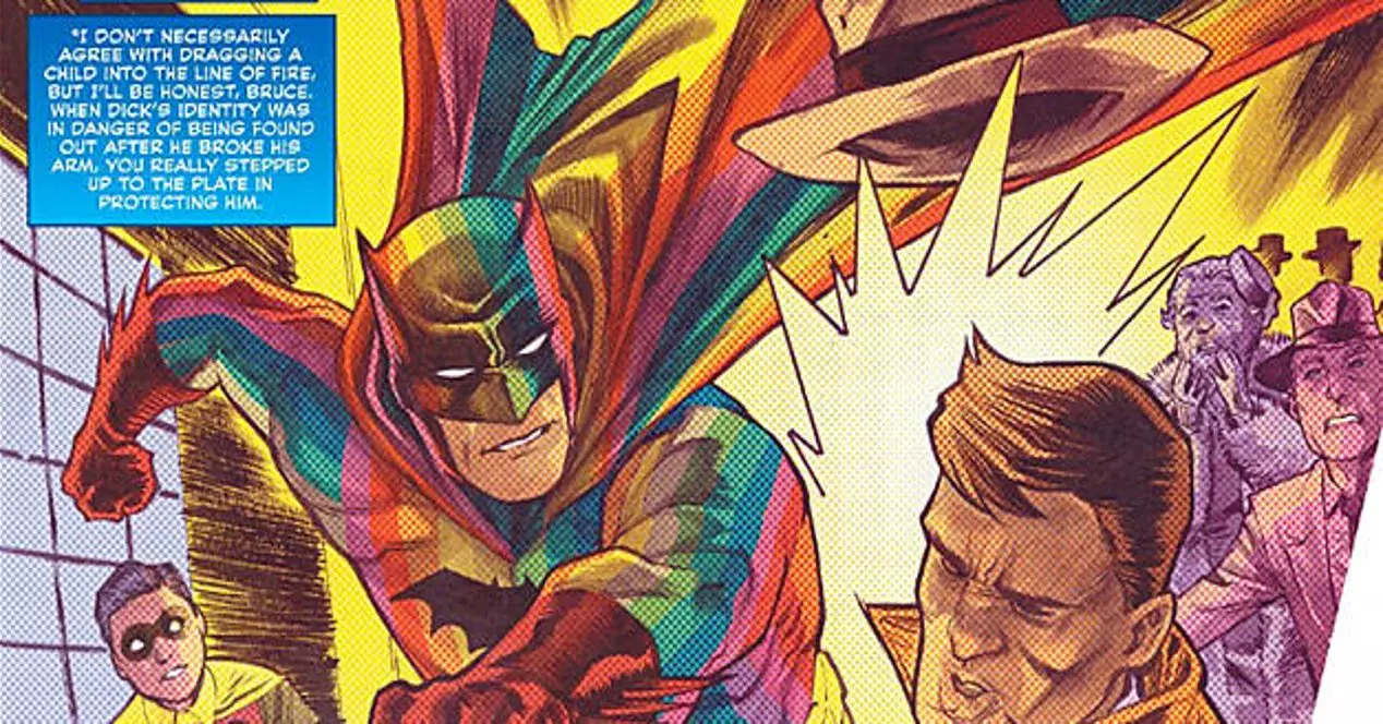 Batman con traje arcoiris