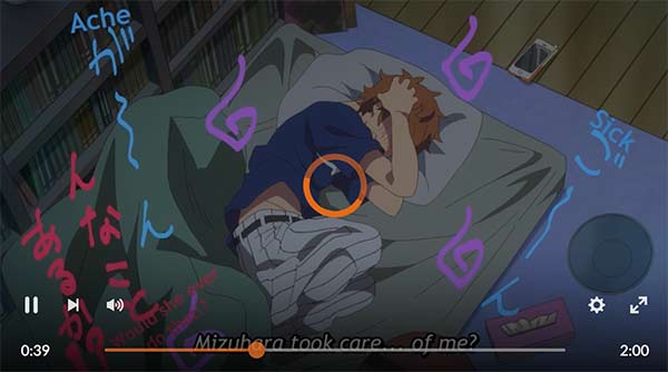 En skärmdump av Crunchyroll Buffering