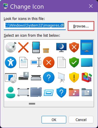 windows change icon imageres.dll